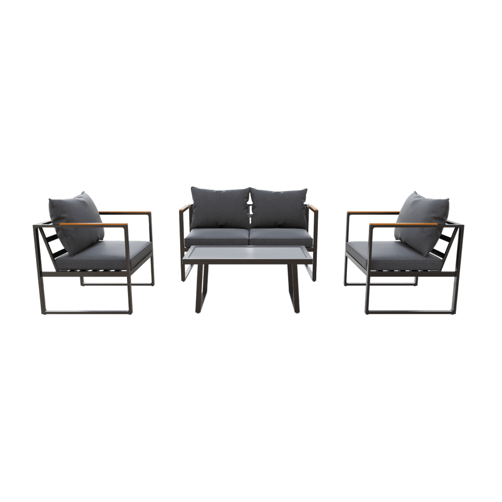 Courtyard 4-Piece Outdoor Loveseat Set