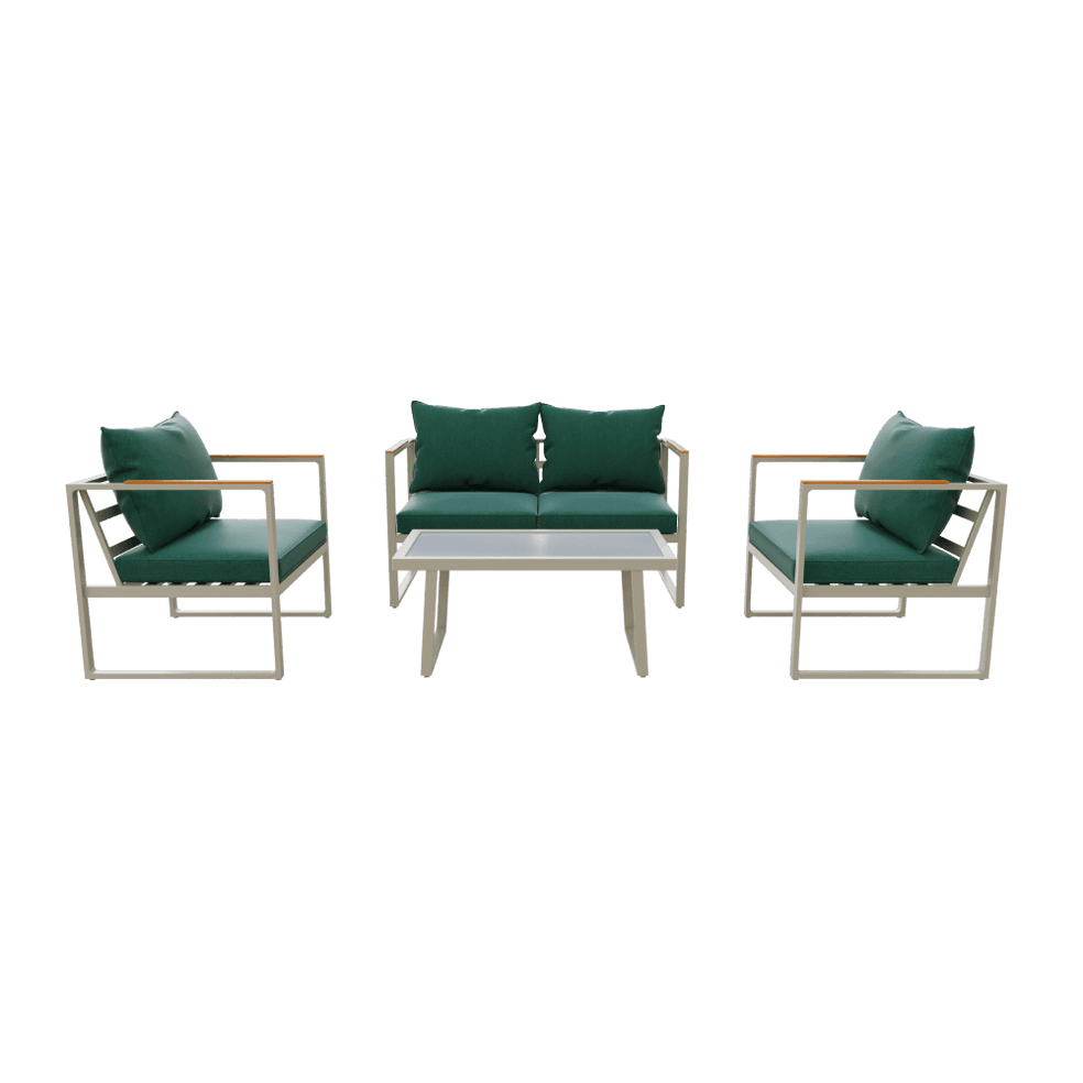 Courtyard 4-Piece Outdoor Loveseat Set