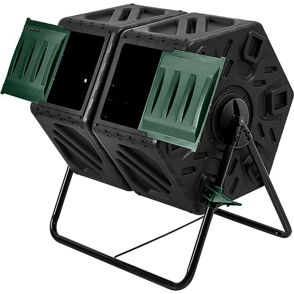 Dual Chamber Outdoor Compost Tumbler