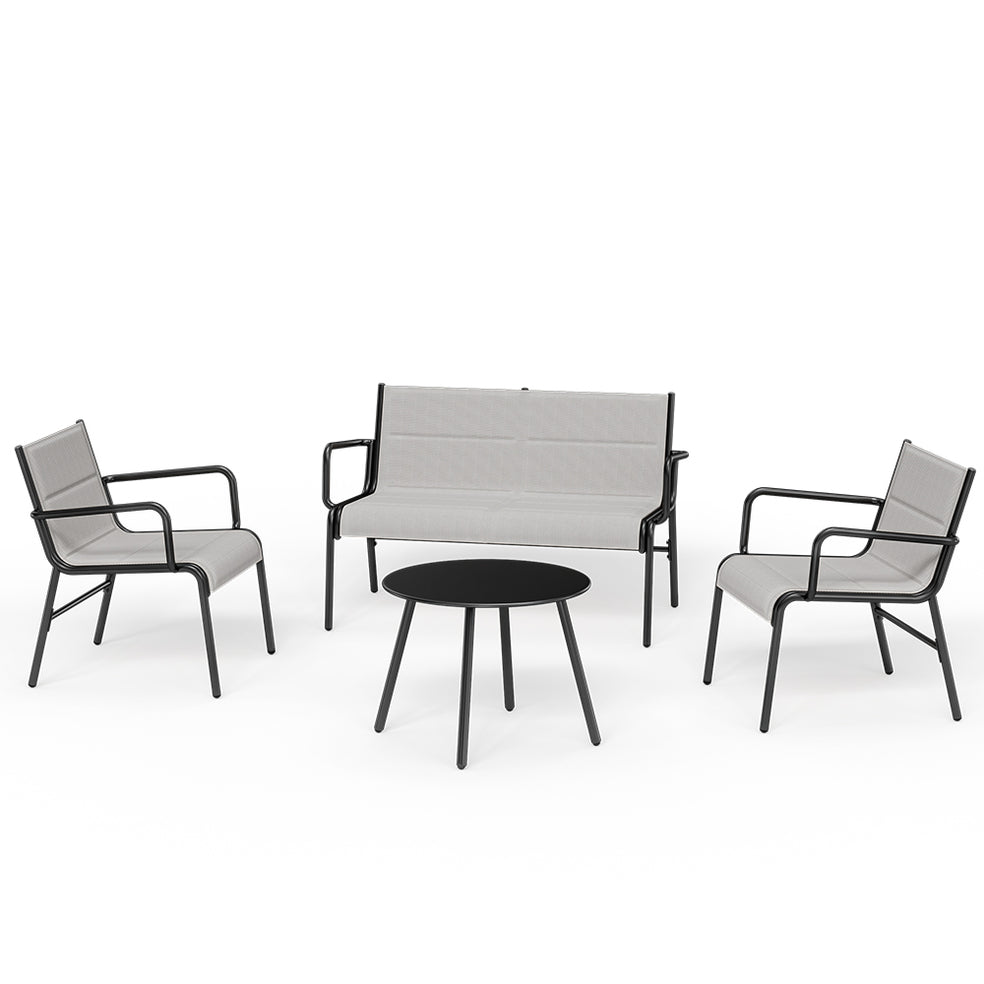 Luna 4-Piece Patio Conversation Furniture Set