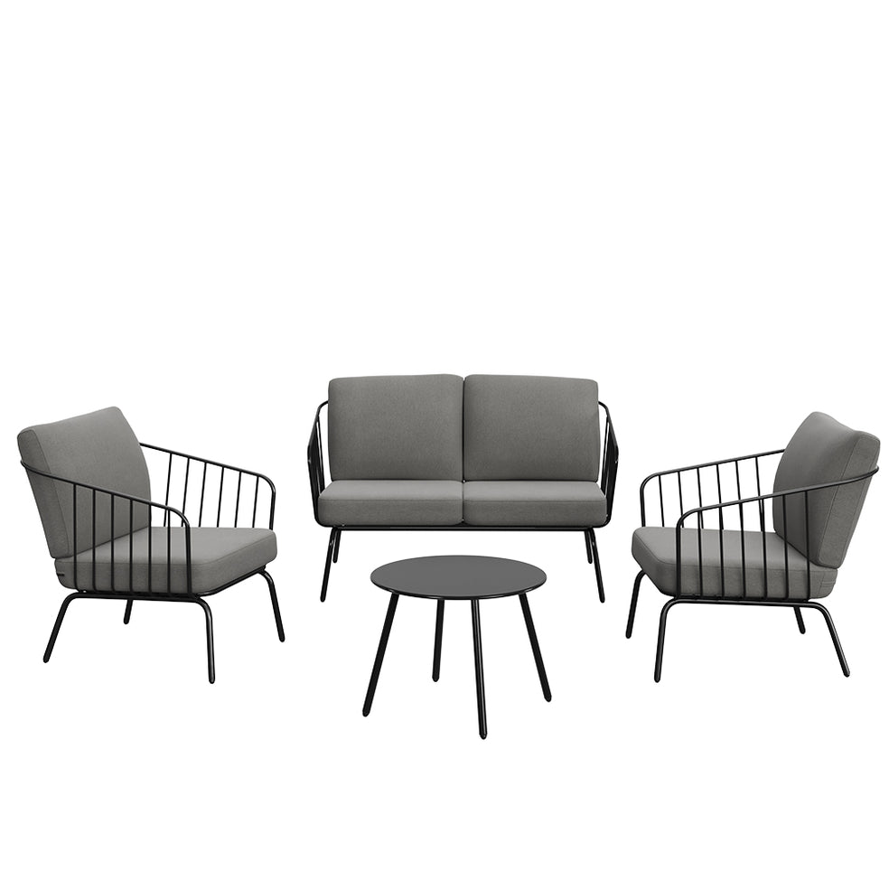 Plaza 4-Piece Outdoor Loveseat Set