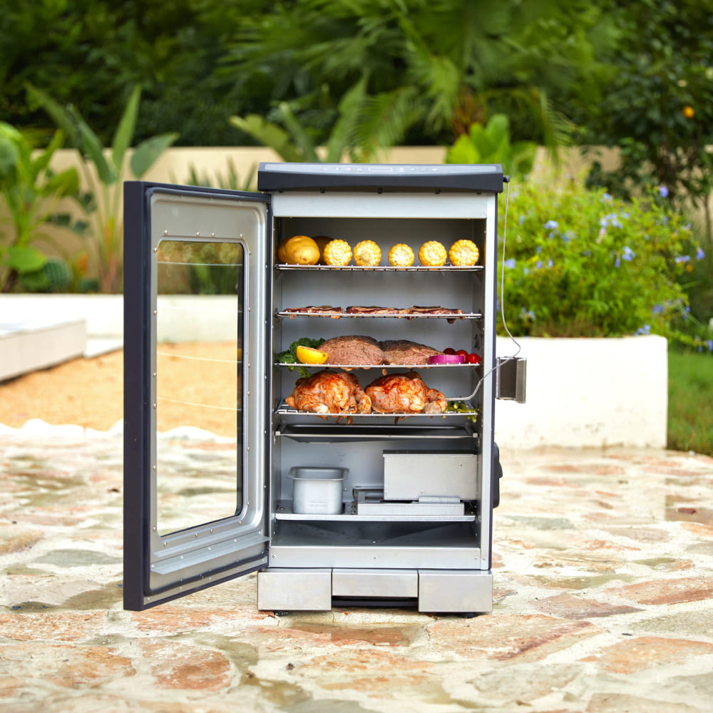 30 Inch Electric Smoker with Glass Door East Oak